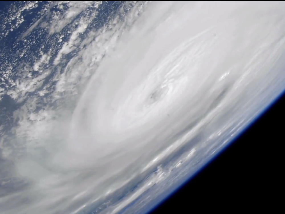 In this image made from a NASA livestream, Hurricane Ian is seen from the International Space Station on Wednesday, Sept. 28, 2022. Hurricane Ian made landfall in southwest Florida near Cayo Costa on Wednesday as a catastrophic Category 4 storm.