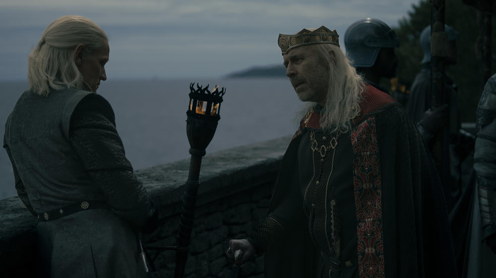 Hate springs fraternal: Daemon (Matt Smith) and the king (Paddy Considine) butt heads, and are buttheads.