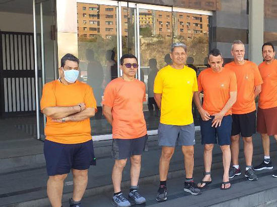 This undated photo shows oil executives Jose Angel Pereira, from left to right, Gustavo Cardenas, Jorge Toledo, Jose Luis Zambrano, Tomeu Vadell and Alirio Jose Zambrano in Caracas, Venezuela. The five men were among the seven Americans released by Venezuela as part of a swap with the U.S. government.