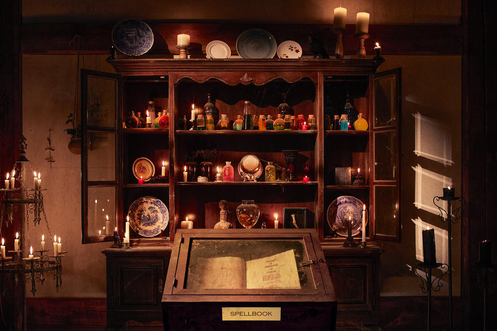 Visitors can try enchantments from the sisters' ancient spell book.