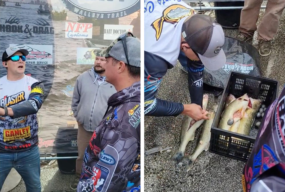 A widely-circulated video shows Jason Fischer confronting Jake Runyan for cheating during the Lake Erie Walleye Trail fishing tournament after it was discovered that Runyan and Chase Cominsky had egg-shaped weights in their catch.