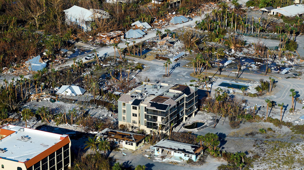 Buildings on Sanibel didn't fare well in the storm surge of Hurricane Ian.