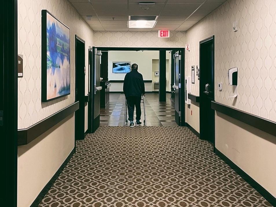 My father leaves the rehabilitation center.
