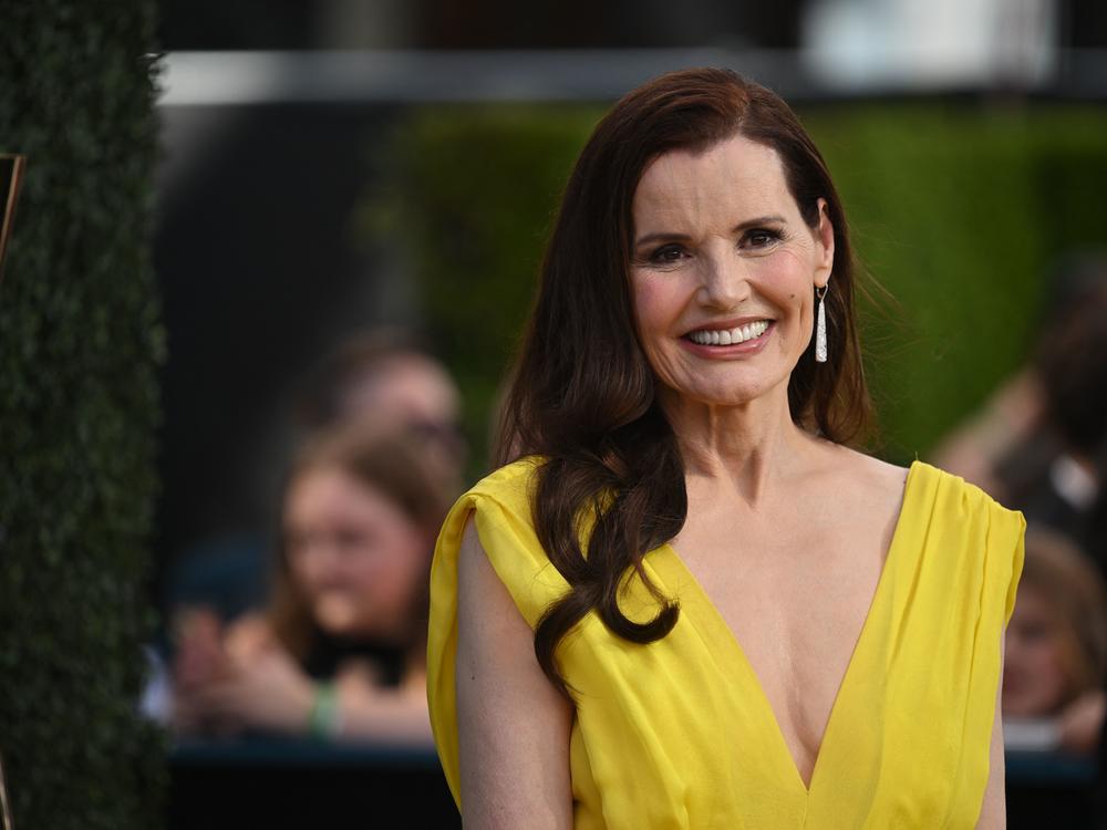 Geena Davis attends the Emmy Awards in Sept. 2022. This month, she spoke with NPR's <em>Morning Edition</em> about her movie career and upcoming memoir.