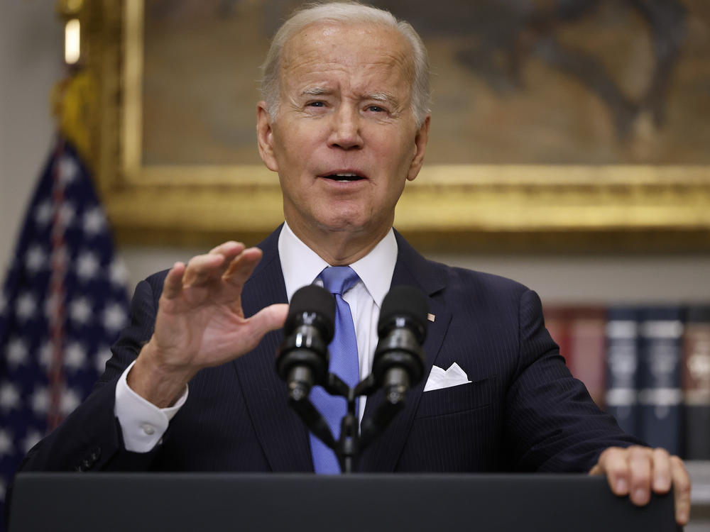 President Biden speaks at the White House on Sept. 30. On Thursday, Biden announced that he is taking executive action to pardon people convicted of simple marijuana possession under federal law and D.C. statute.