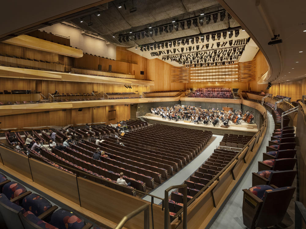 The newly renovated interior of David Geffen Hall: the Wu Tsai theater.