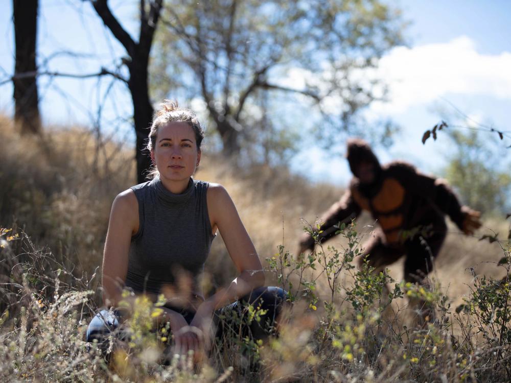 Despite her investigative efforts, Laura Krantz (left) has never seen a Sasquatch. That doesn't mean Sasquatch (right) hasn't seen her.