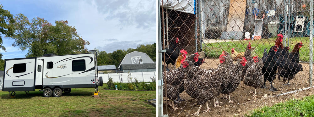 The couple says they are ready to move into their new house and sleep-in past 4:30am when the chickens on her parents farm start, 