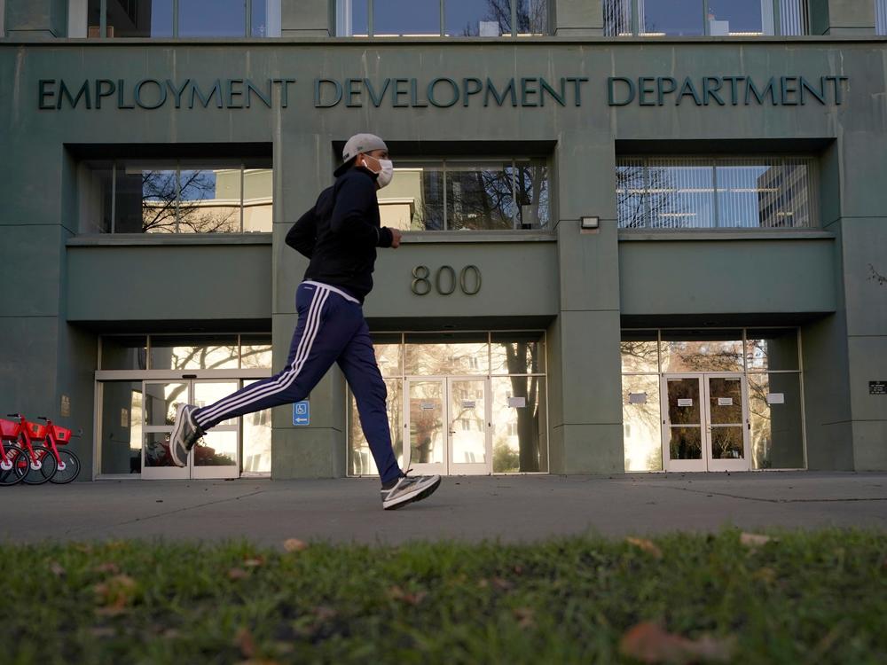 The office of the California Employment Development Department is seen in Sacramento, Calif., Friday, Dec. 18, 2020. Facing as much as $2 b billion in fraud, the EDD is near the top of California lawmakers fixit list as they prepare to return to the state Capitol in the new year.