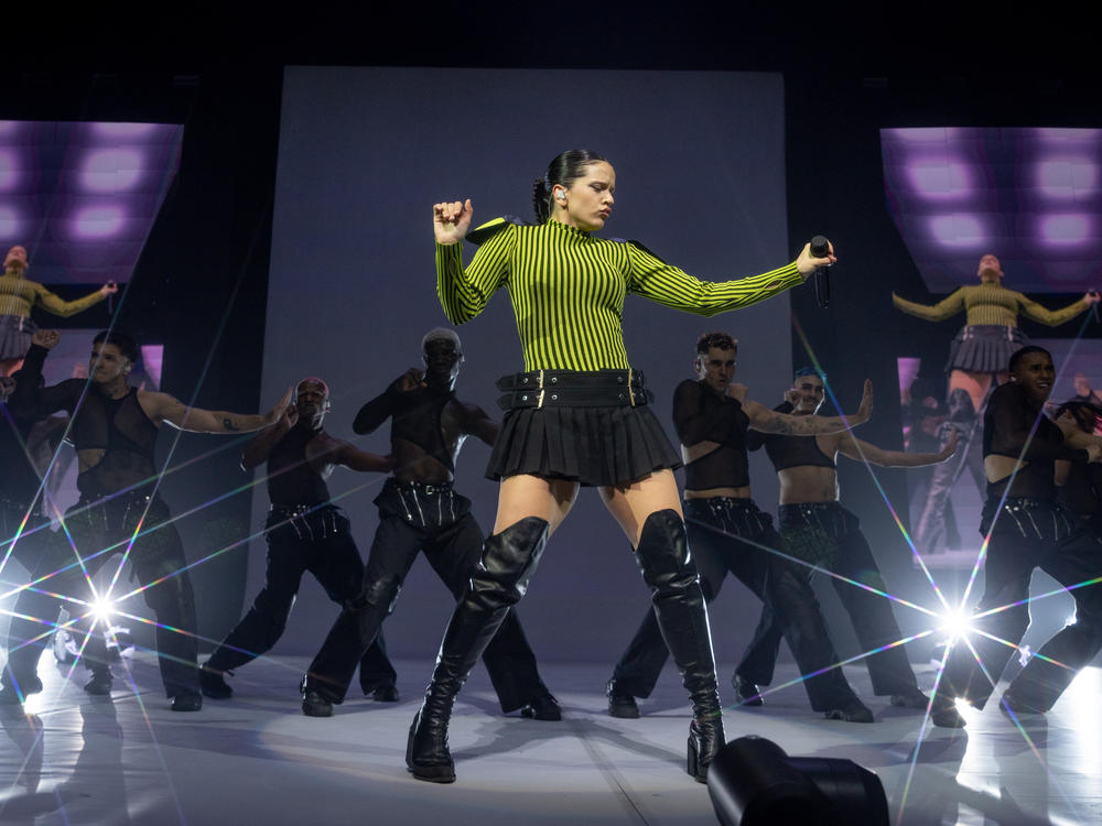 Rosalía performs at the YouTube theater on Oct. 7, 2022 in Inglewood, Calif.