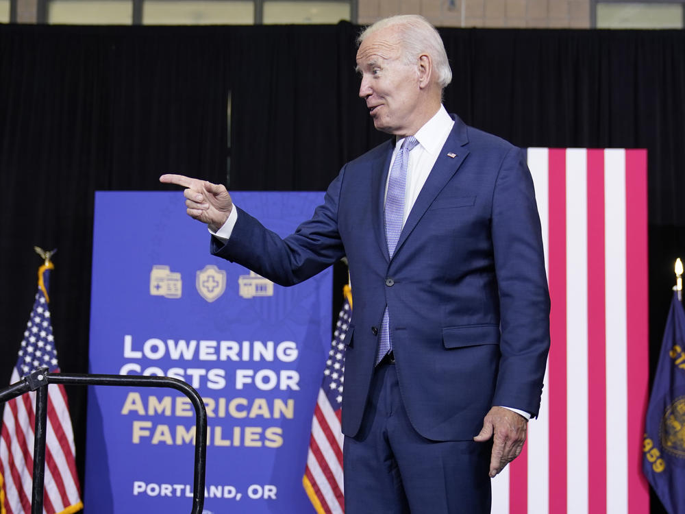 President Biden spoke about lowering costs for families in Portland, a stump speech he's been giving at all of his midterm campaign-related appearances.