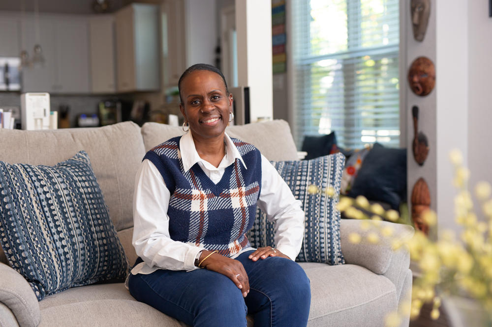 Sophia Sills-Tailor, pictured at her home in Virginia Beach, Va., owns the property where Eric Perkins and Leon Corprew live. She says she started working with Todd Walker's group after trying to find tenants on Craigslist.