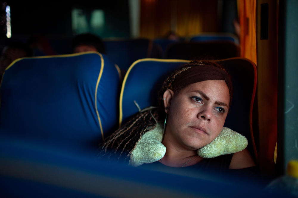 Baca took a days-long trip by bus in Mexico as part of her journey to a new home, ultimately settling in the U.S. The above photo is from Sept. 6, 2019.