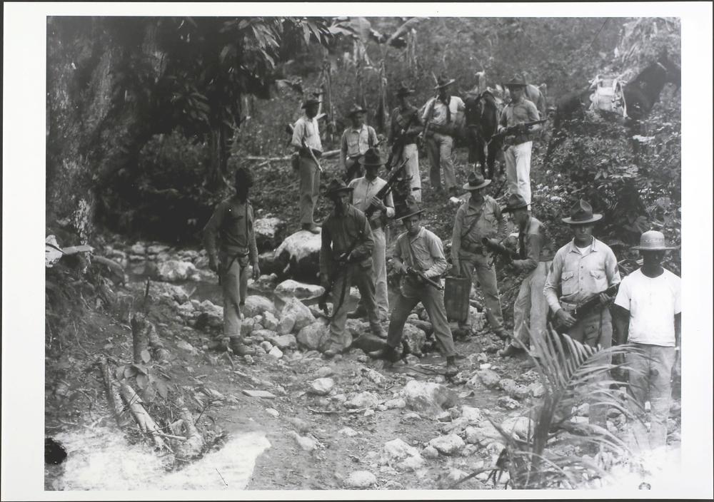 U.S. Marines and their Haitian guides in Haiti in 1919.
