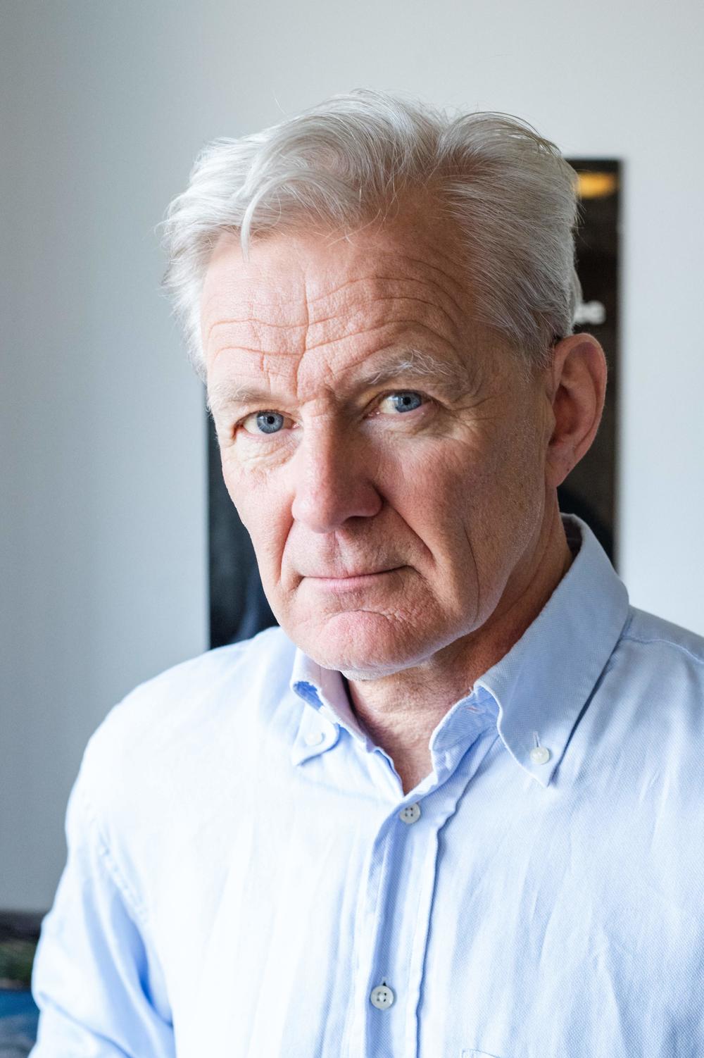 Jan Egeland, secretary general of the Norwegian Refugee Council, in his office in Oslo. His reaction to the Hilton Humanitarian Prize being awarded to the council: 