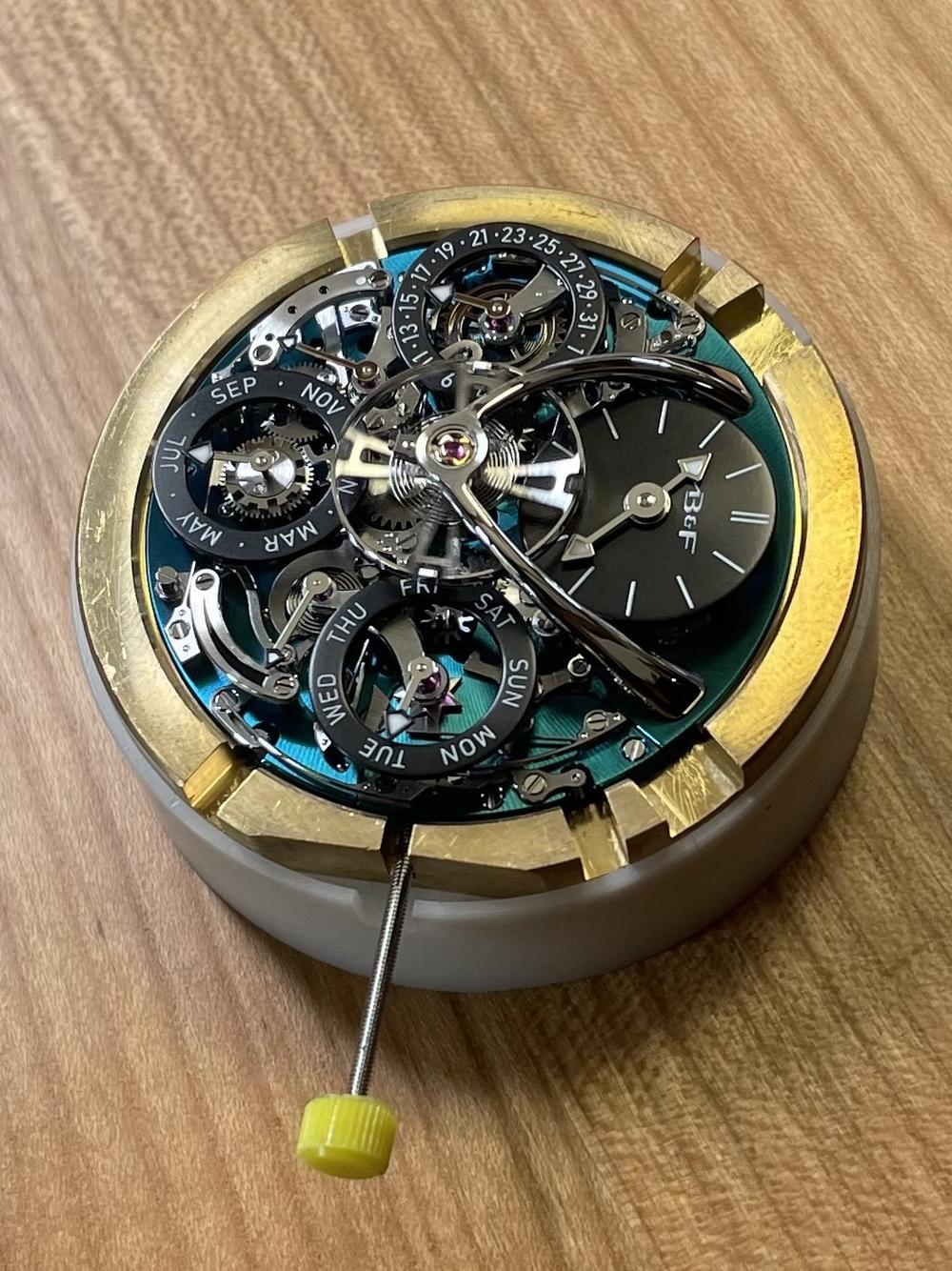 The face of an MB&F watch.