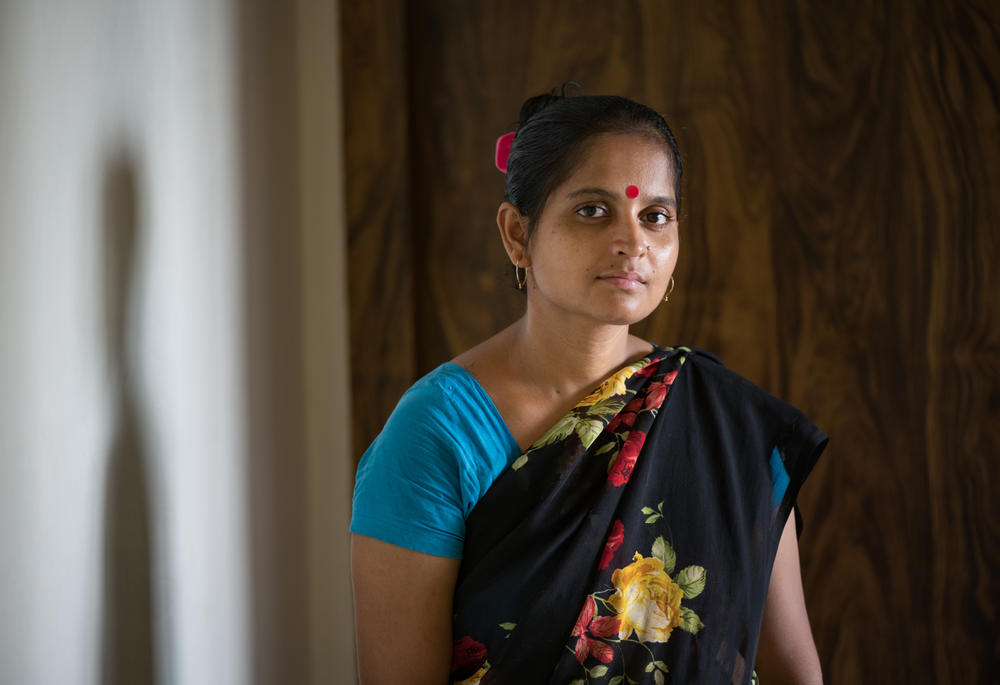 Pramila Giri, 33, now works as a cook for families in various high-rise apartments and earns a monthly income of $300.