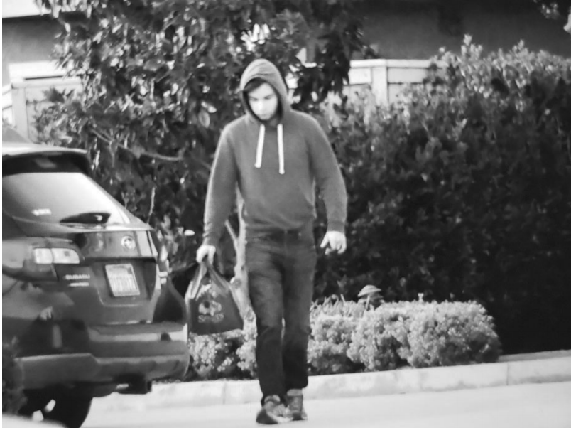 The FBI started investigating former UCLA student Christian Secor shortly after the Capitol riot. This surveillance photo of Secor is cited in the government's application for a search warrant.