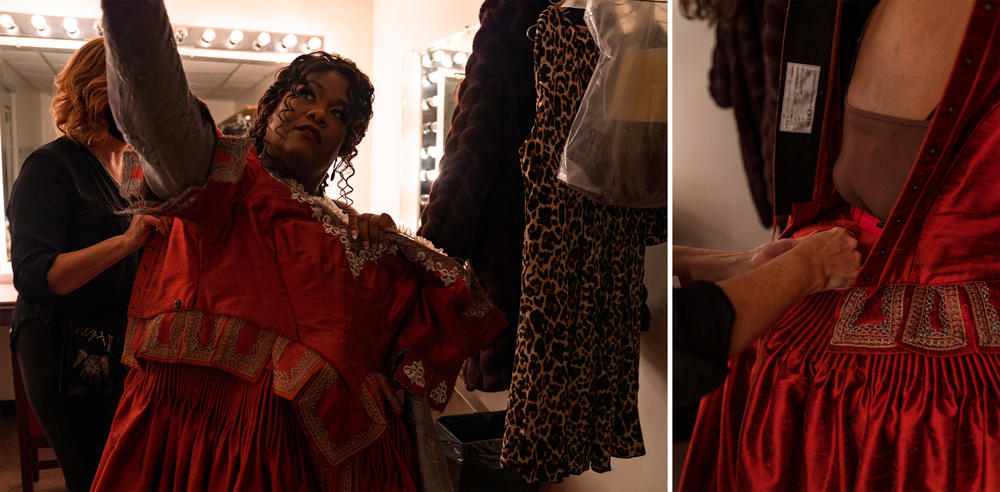 The lavish costumes in Washington National Opera's production of <em>Il Trovatore</em> were designed by Martin Pakledinaz.