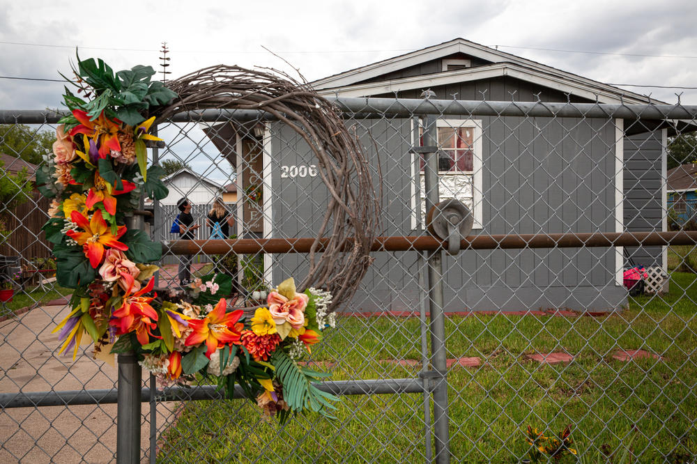 Members of LUPE canvass in a neighborhood in San Juan, Texas, on Oct. 4.