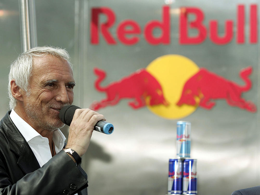 Dietrich Mateschitz, co-founder of energy drink company Red Bull and founder and owner of the Red Bull Formula One racing team, speaks on June 13, 2022, in Salzburg, Austria.