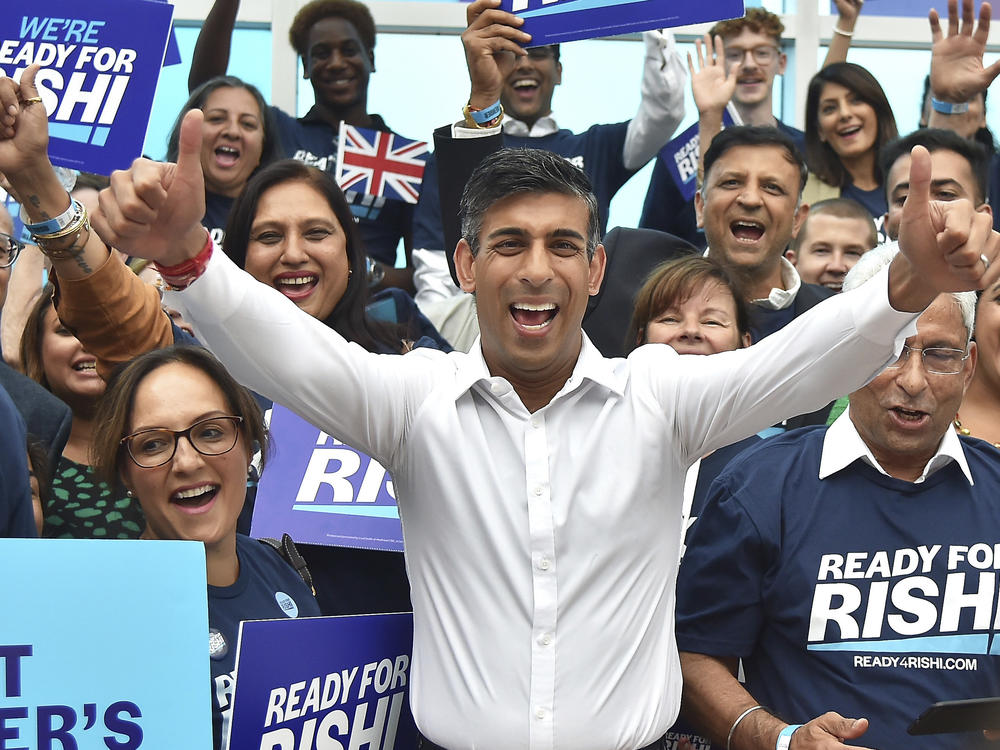 Rishi Sunak meets supporters at a Conservative Party leadership election in Birmingham, England, in August. He lost that election to Liz Truss.
