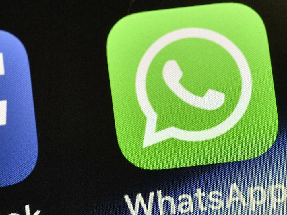 The WhatsApp icon is seen on an iPhone in Gelsenkirchen, Germany, on Nov. 15, 2018.