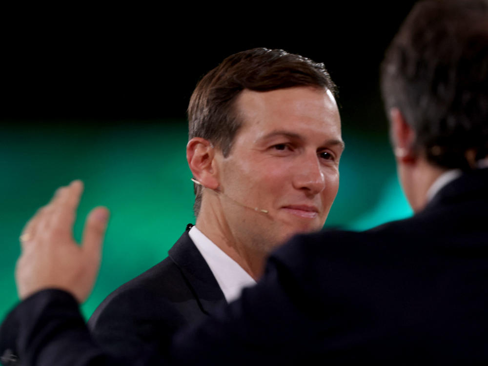 Former President Trump's son-in-law, Jared Kushner, at the Future Investment Initiative conference in Riyadh, Saudi Arabia.