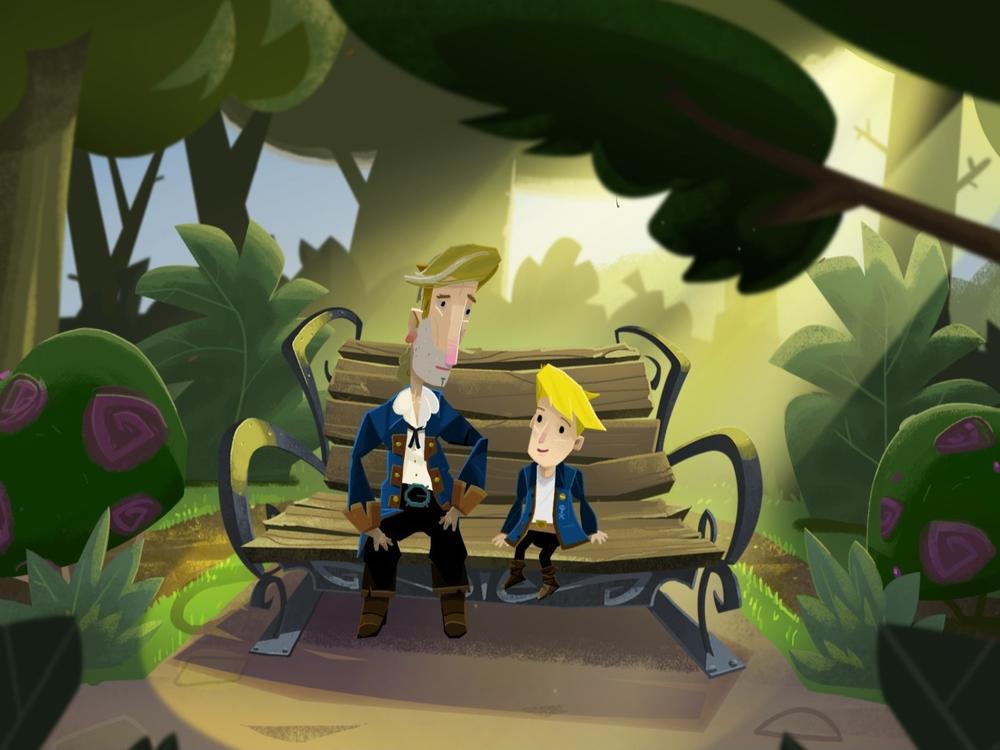 Guybrush and his son.