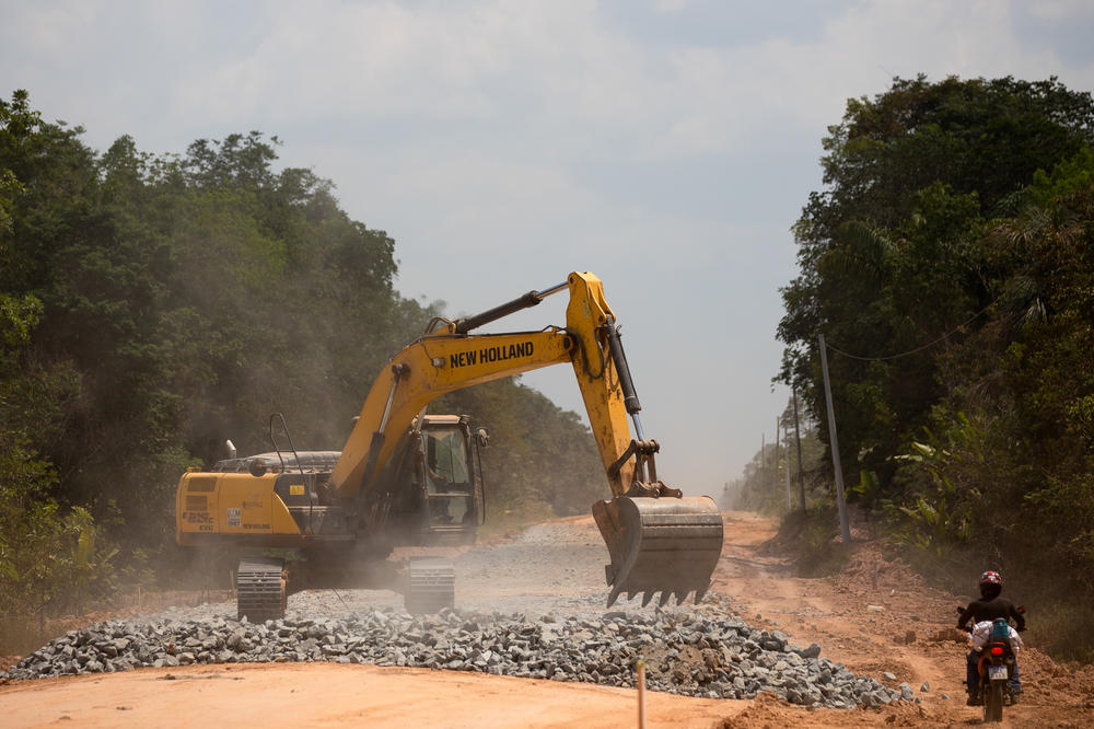 Construction on the BR-319 highway on Sept. 25.