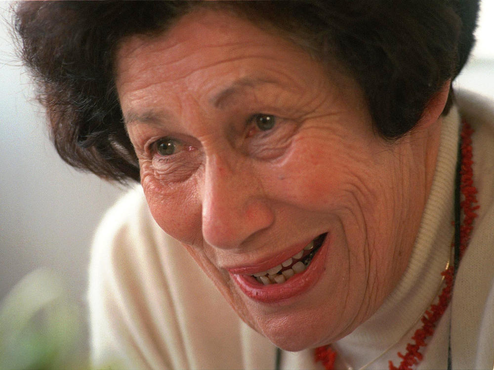 Hannah Pick-Goslar, then 69, childhood friend of Anne Frank, is interviewed by the Associated Press at her Jerusalem apartment in Israel on Feb. 4, 1998.