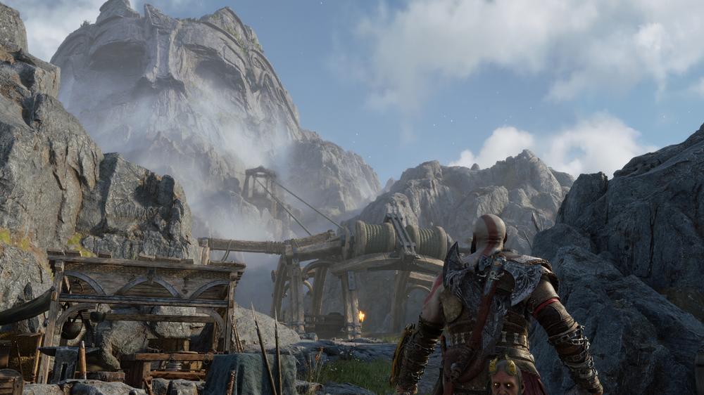 Surveying one of many beautiful vistas in <em>God of War: Ragnarök.</em>