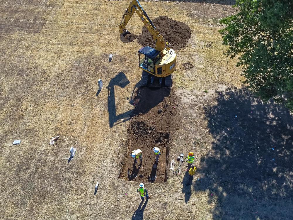 Scientists at the site in Tulsa, Okla., will begin excavating by hand, using finer grain tools to clean up the coffins. That will help researchers analyze the construction style and hardware of the caskets in order to determine when they were interred.