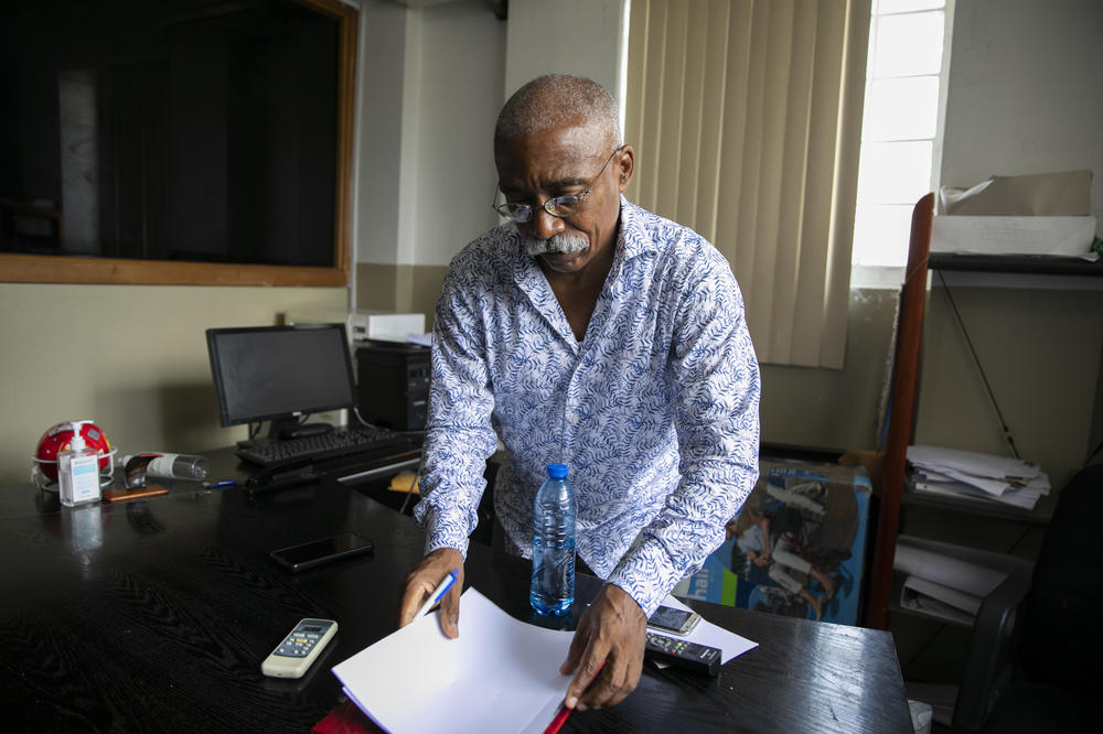 Haitian Senator Patrice Dumont in Port-au-Prince on Oct. 22.