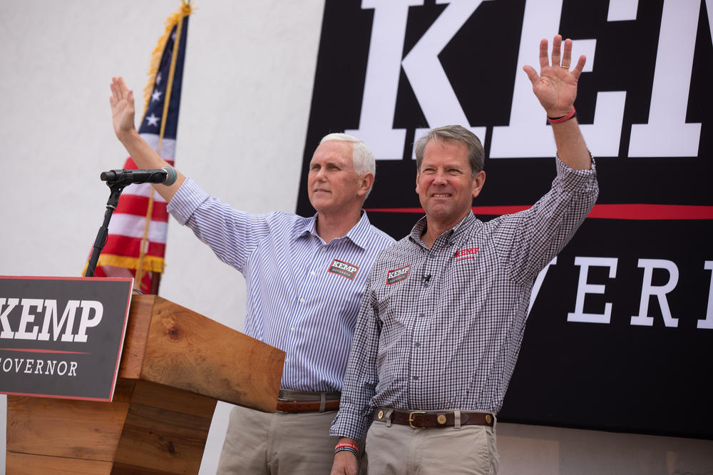 Pence joins Kemp for a second rally this campaign cycle. The Republican incumbent has successfully avoided any interference from former President Donald Trump on the campaign trail while he woos conservative voters.