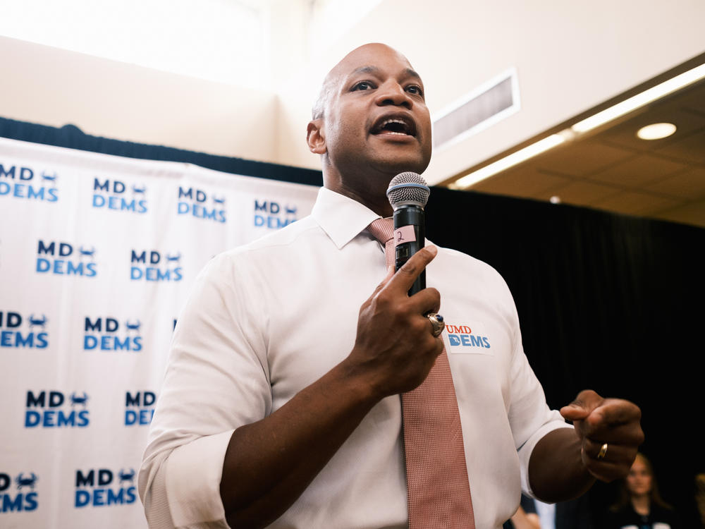 Wes Moore, the Maryland Democratic nominee for governor, speaks The Adele H. Stamp Student Union Center for Campus Life at the University of Maryland College Park, Md., on Oct. 26, 2022.