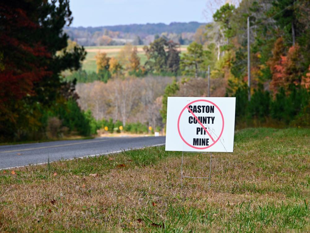 Signs like this one, spotted Oct. 26, 2022, are all over northern Gaston County, N.C., near where Piedmont Lithium wants to build a 1,500-acre lithium mining and processing operation.