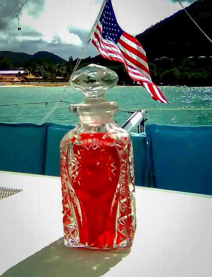 A decanter with a chip in it is a reminder of the willingness to take on bold challenges, such as a grandfather's Atlantic crossing as a boy.