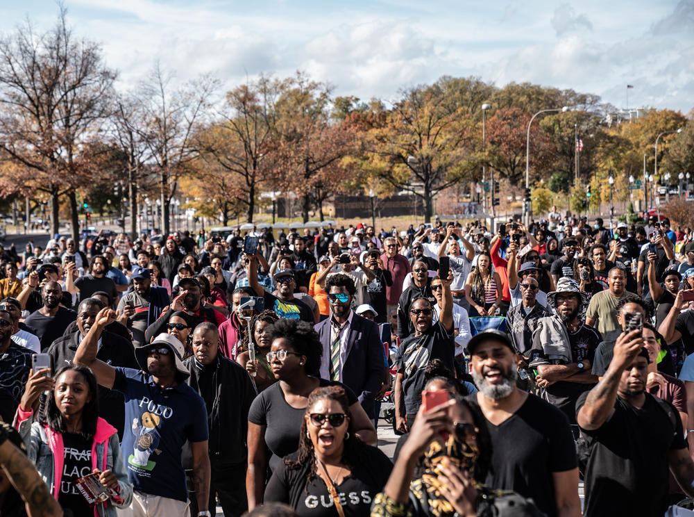 A large crowd turned out for the Rally 4 Reparations.