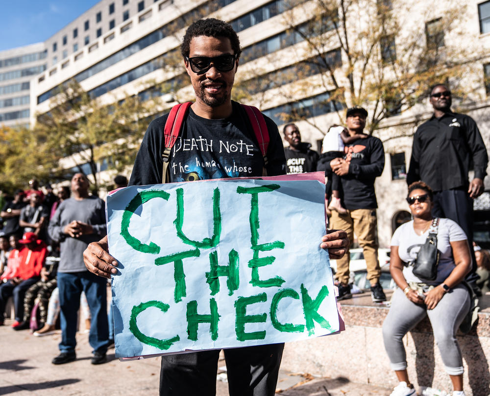 Stephen Williams attends the Rally 4 Reparations.