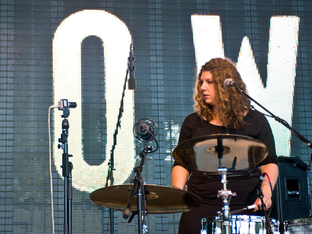 Mimi Parker performing in 2012 in Seattle, Wash.