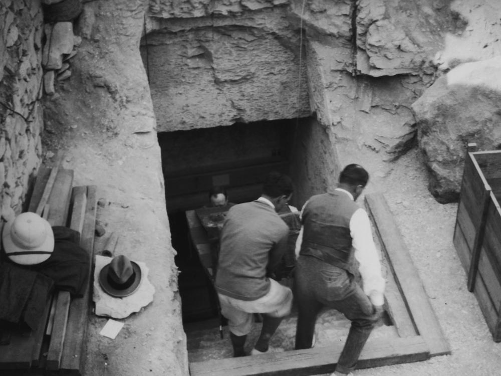 Crates are brought out of King Tut's tomb in 1923, shortly after its discovery.