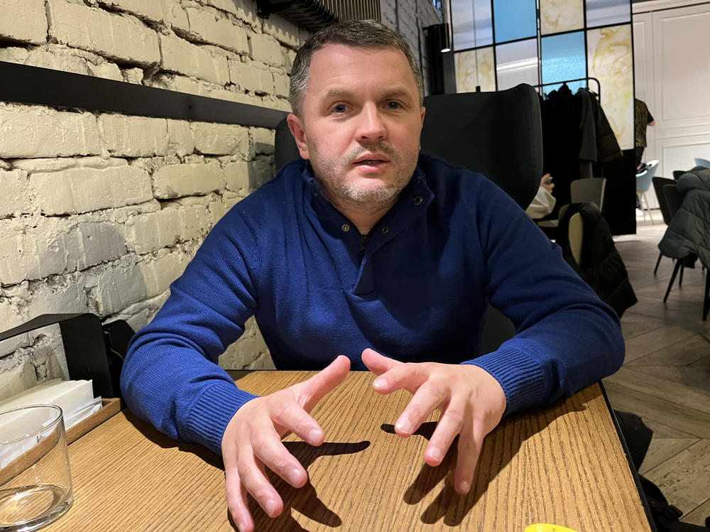Roman Holovnya, the exiled deputy mayor of Kherson, in Kyiv on Wednesday. He estimates there are only about 50,000 residents left in Kherson city.