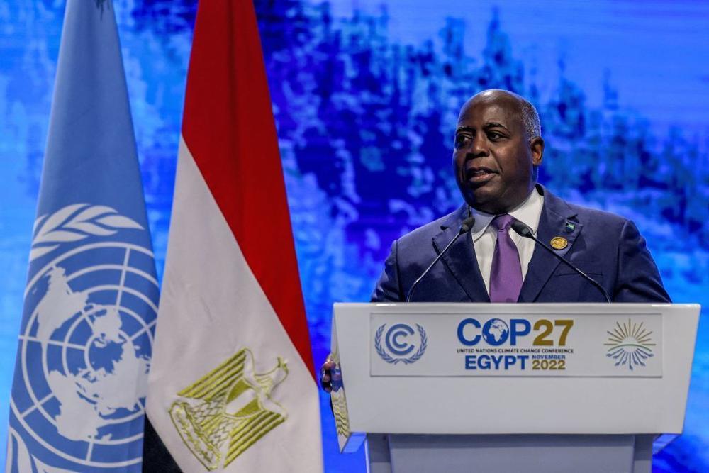 The Bahamas' Prime Minister Philip Davis warned that climate change threatens corporate profits.