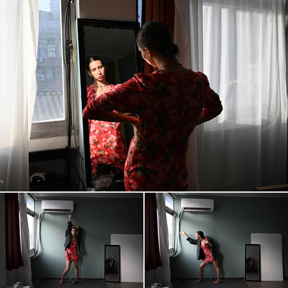Choreographer and dancer Polina Mitryashina in a dance studio in Tel Aviv on Nov. 2.