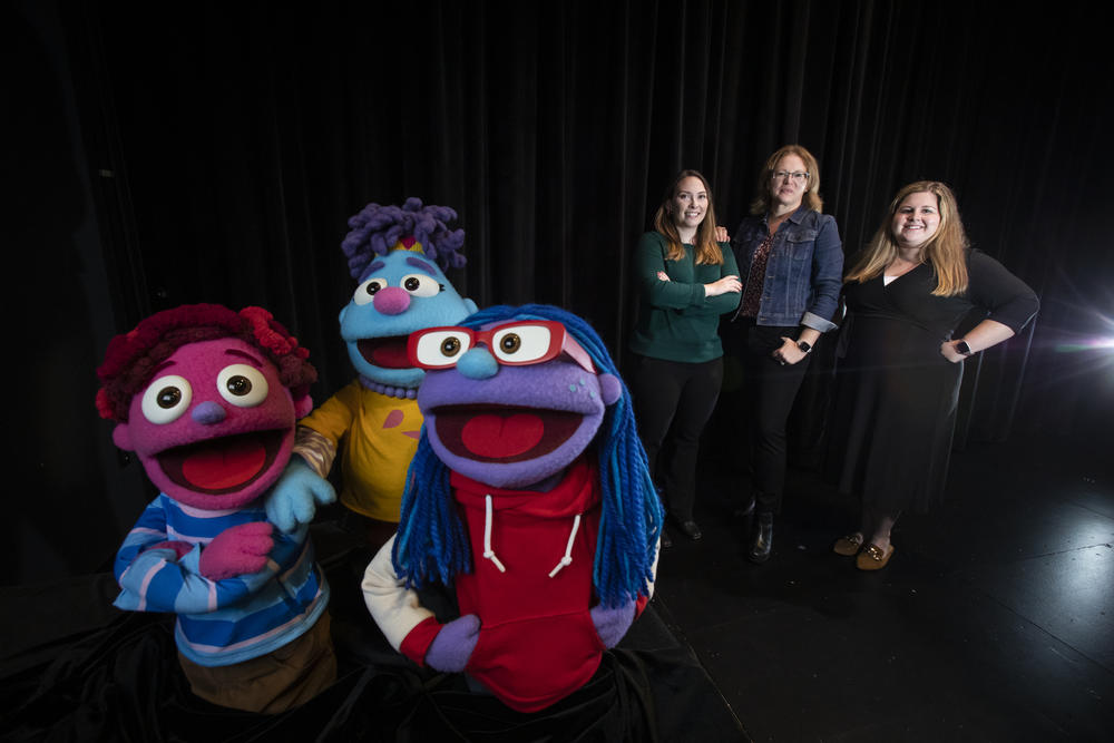 Co-founders Emily Wicks and Sandra Chafouleas, with associate director Emily Iovino, developed the Feel Your Best Self program, which uses puppets Nico, CJ and Mena to help students better manage their emotions.