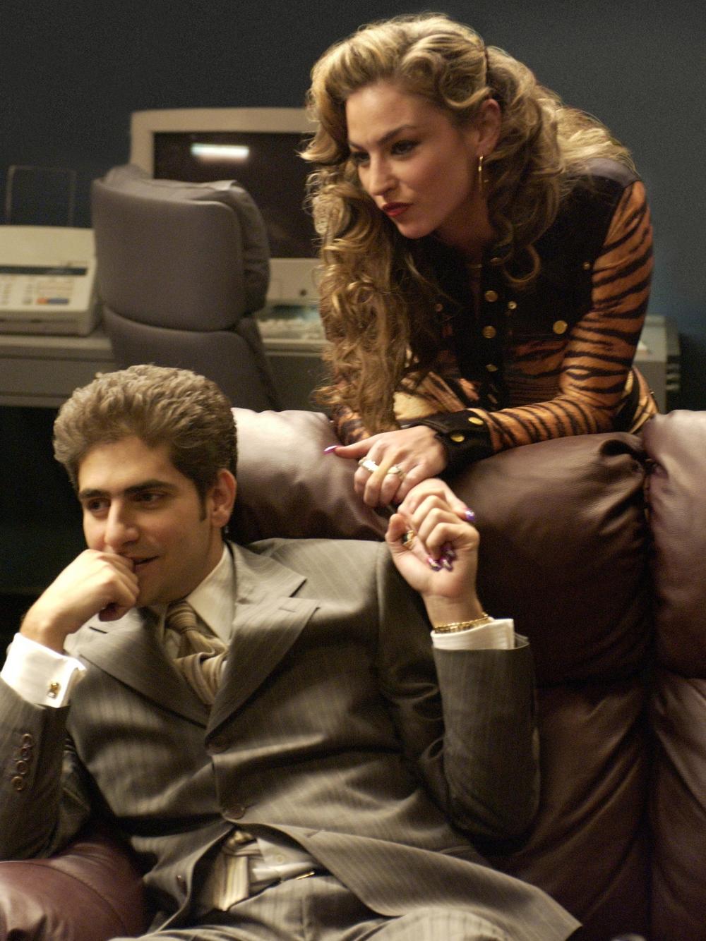 Imperioli alongside his <em>Sopranos</em> co-star, Drea de Matteo, who plays his girlfriend Adriana.