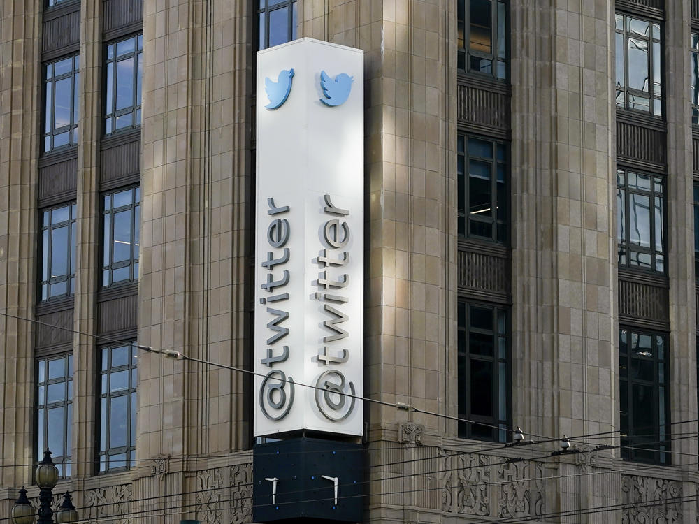 Twitter headquarters is shown in San Francisco on Nov. 4, 2022.