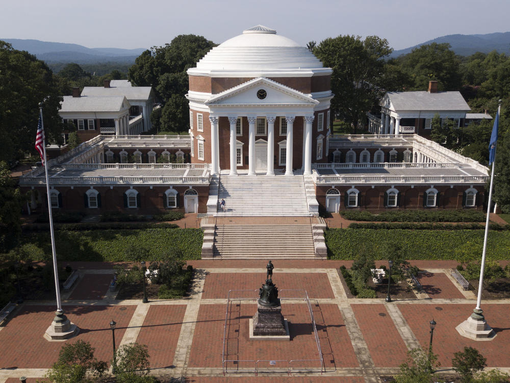 The campus of the University of Virginia campus in Charlottesville in 2018.