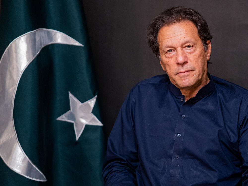 Imran Khan in his residence in Lahore, Pakistan on Tuesday.